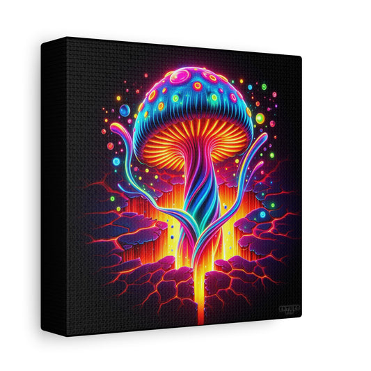 Night Spores Collection ~ ELECTRIC MYCOMIRAGE ~ 6" Stretched Canvas POP 1.25" Deep