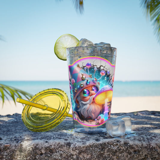 Cocktails Collection ~ GLIMMERGROVE ~ Sunsplash Tumbler with Straw, 16oz