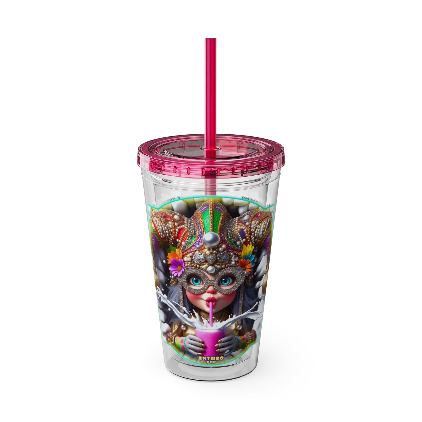Smoothies Collection ~ SWEETLY SMOOTH ~ Sunsplash Tumbler with Straw, 16oz