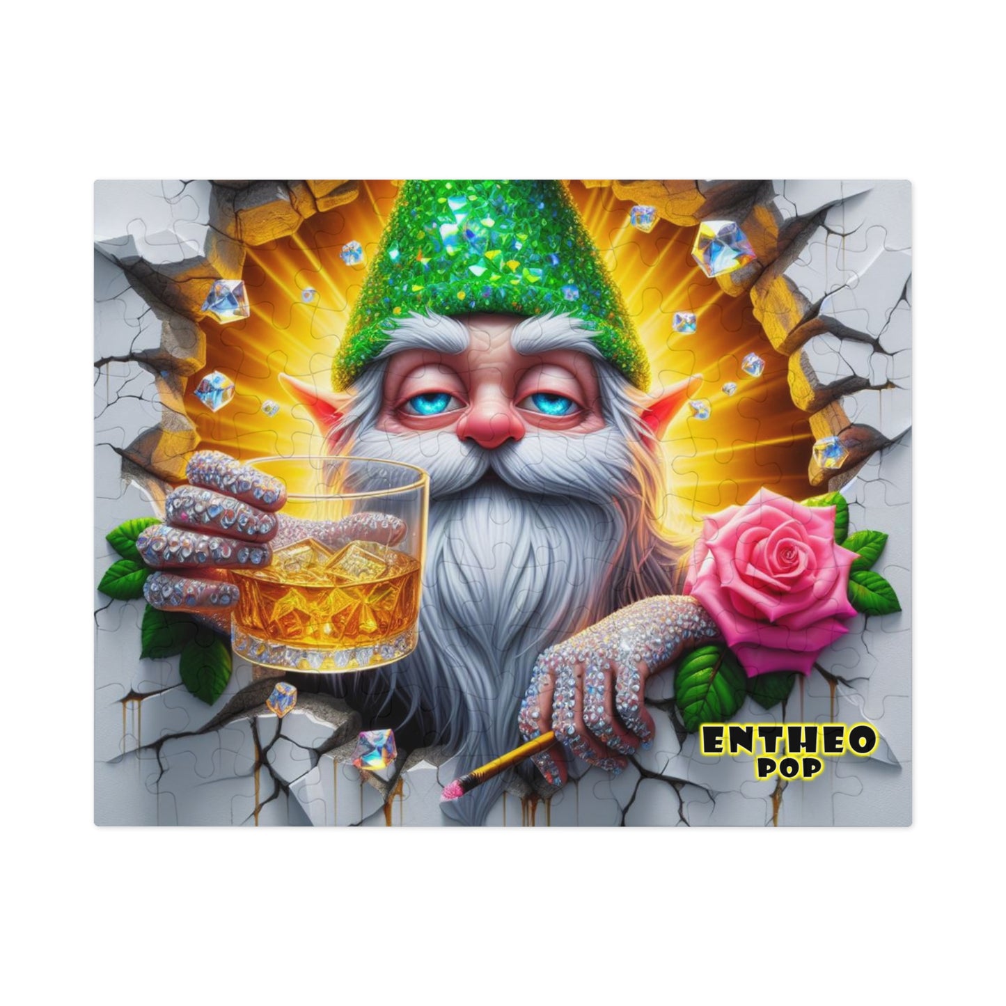 The Cocktail Collection ~ EMERALDS & ROCKS - Small 110 piece Jigsaw Puzzle with Metal Tin - 8" x 10"