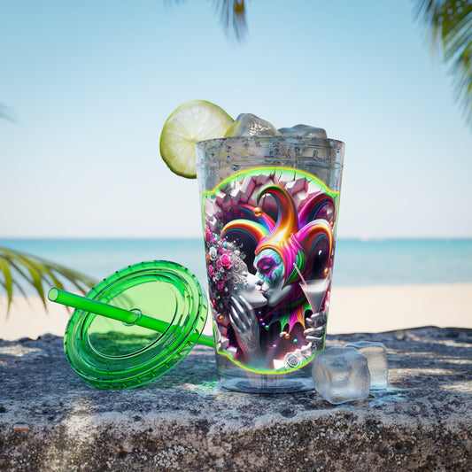 Cocktails Collection ~ FOOLISH & FABULOUS ~ Sunsplash Tumbler with Straw, 16oz