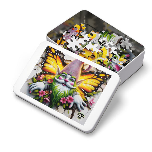 Butterfly Collection ~ TWILLY WILLY WINGS - Small 110 piece Jigsaw Puzzle with Metal Tin - 8" x 10"
