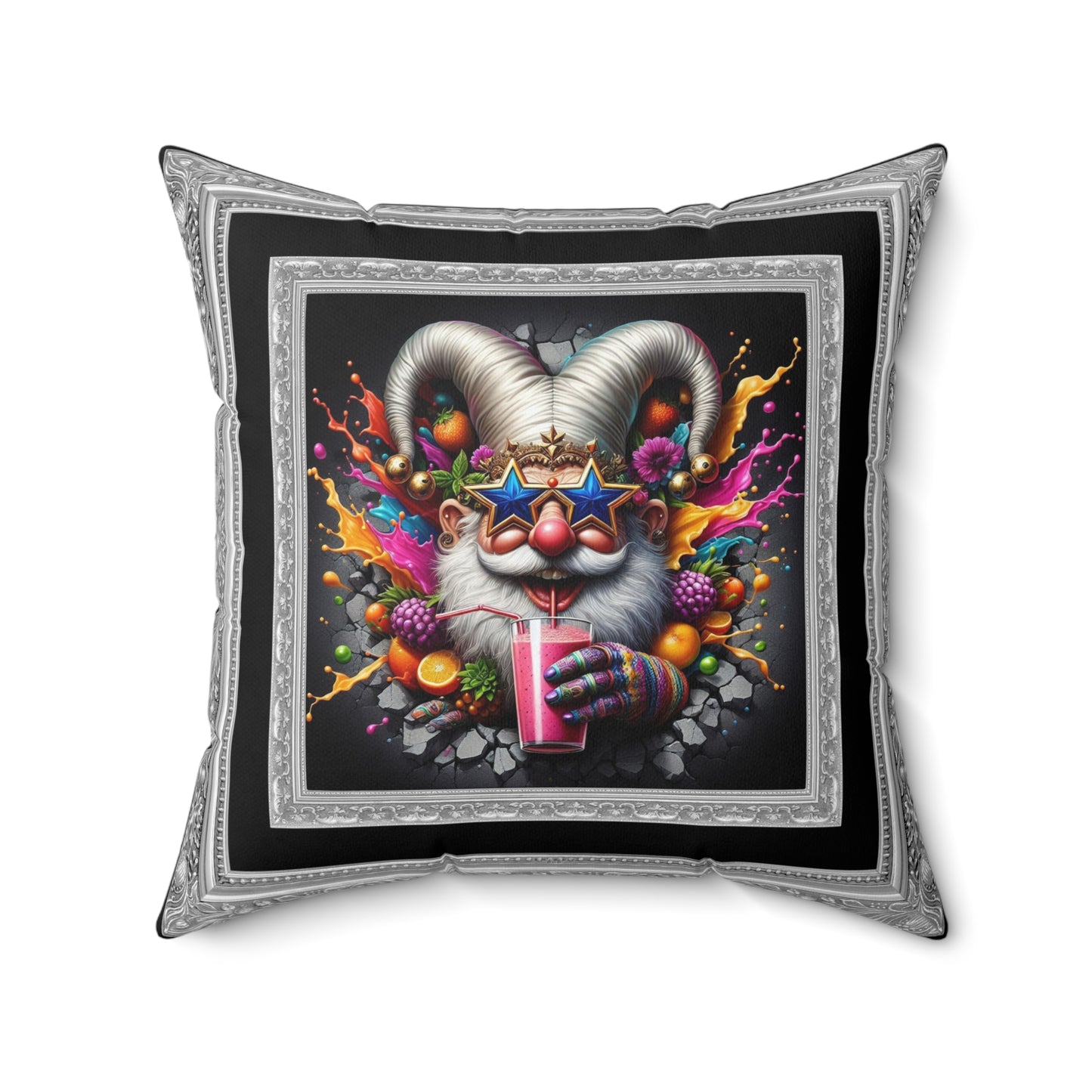 Smoothie Collection ~ SPLISH SPLASH & ShroomaRooma ~ 20" Square Pillow ~ Gnome POP