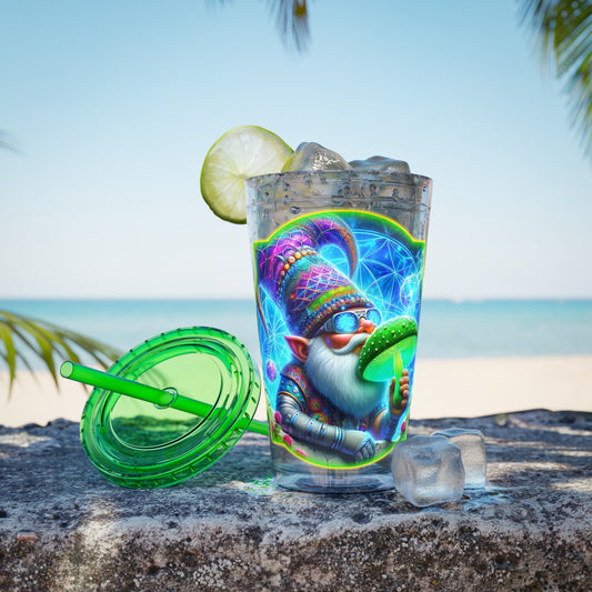 Cocktails Collection ~ FUNGUS AMOROUS ~ Sunsplash Tumbler with Straw, 16oz