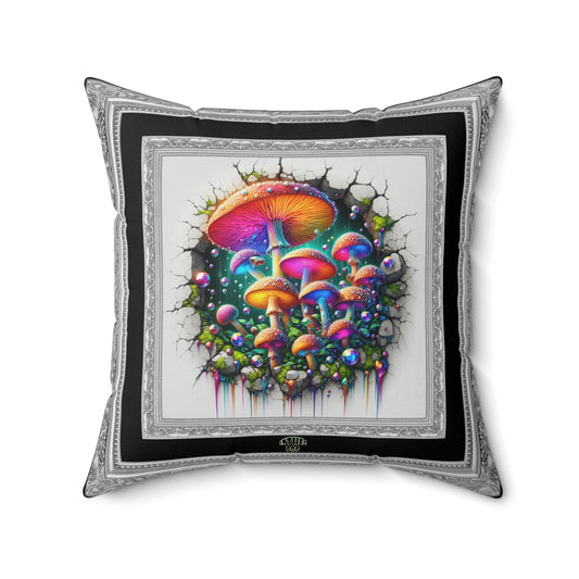 Smoothie Collection ~ CREAMSICLE LUSH & ShroomaRooma ~ 20" Square Pillow ~ Gnome POP