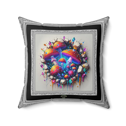 VooDoo Collection ~ TINY TIM'S TIME & ShroomaRooma ~ 20" Square Pillow ~ Jesterama