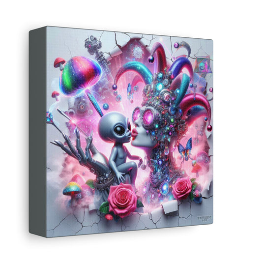 Aliens Collection ~ PINKTENNIAL ~ 6" Stretched Canvas POP 1.25" Deep