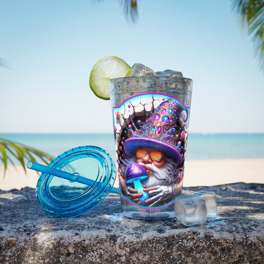 Cocktails Collection ~ SPORES OF AFFECTION ~ Sunsplash Tumbler with Straw, 16oz