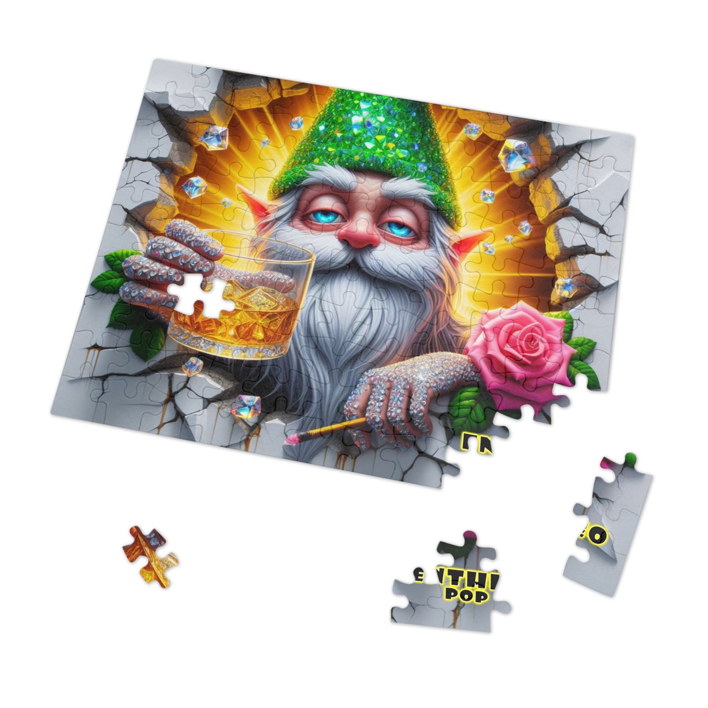 The Cocktail Collection ~ EMERALDS & ROCKS - Small 110 piece Jigsaw Puzzle with Metal Tin - 8" x 10"