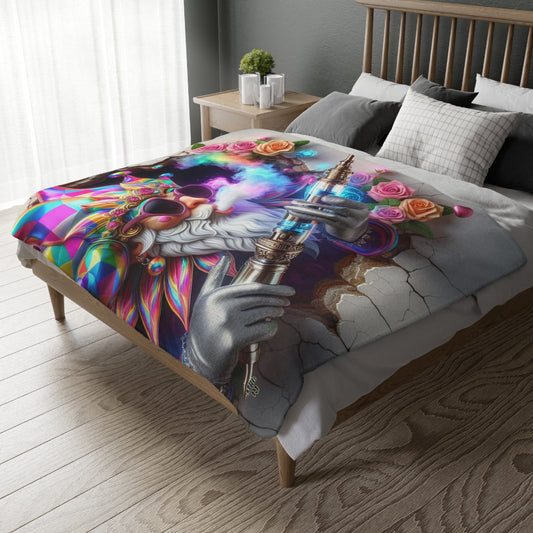 Vapors Collection - CLOUDS OF THE MAJI - Velveteen Microfiber Blanket - Large 80" x 60"