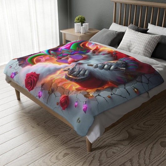 Vapors Collection - SCENT OF THE MIST - Velveteen Microfiber Blanket - Large 80" x 60"