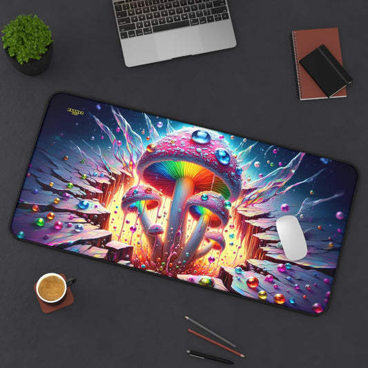 Shroomshine Reverie - Jewels of the Threshold Collection - ShroomaRooma Desk Mat