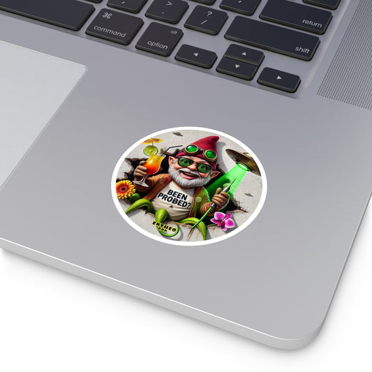Aliens Collection - BEN BEEN PROBED - 3" Round Sticker, Indoor\Outdoor - EntheoPOP
