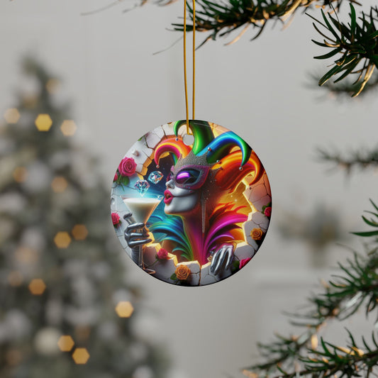 Cocktails Collection - PRETTY DIAMOND DIVA PUCKER - Ceramic Ornament