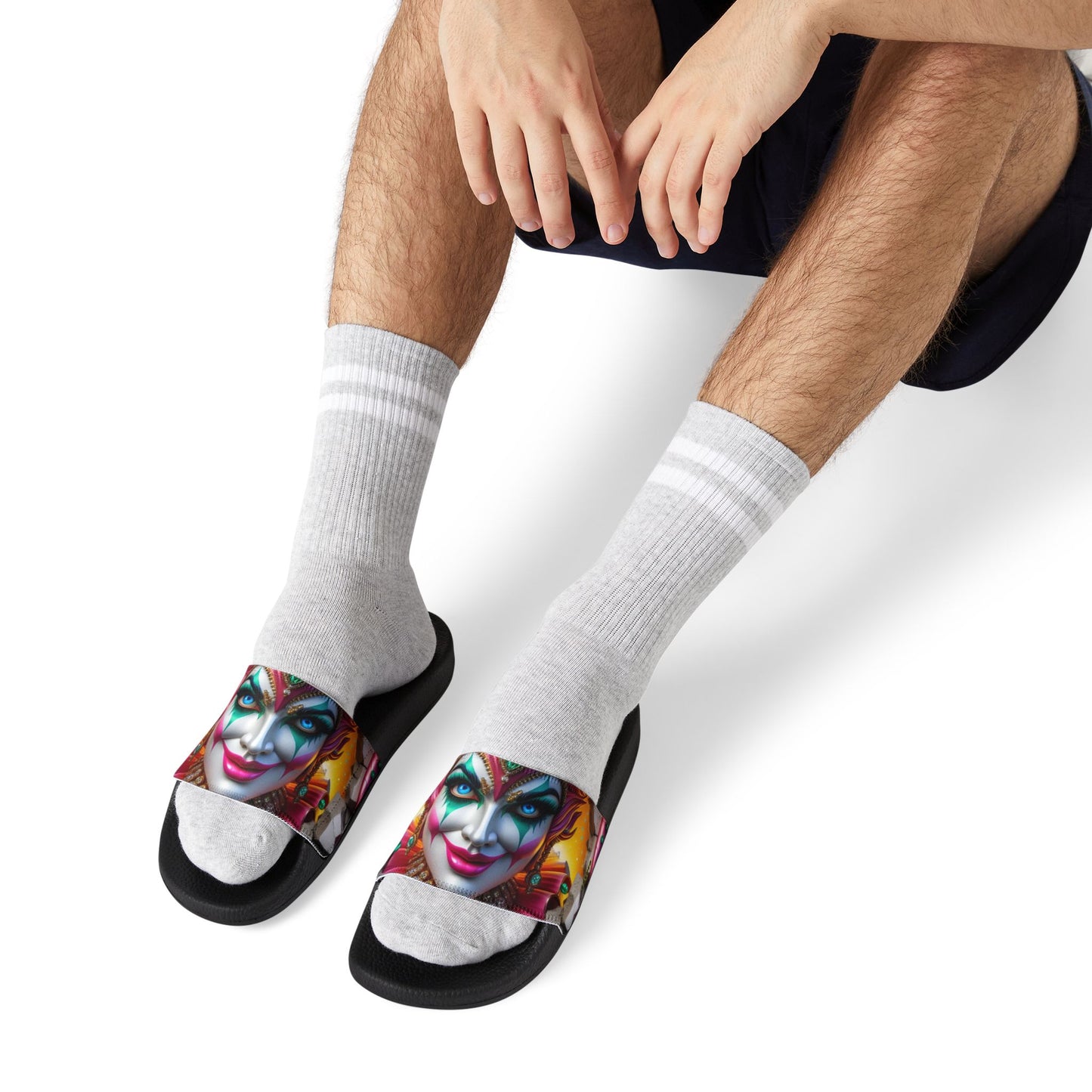 Grinning Collection - BELLA BABY BLUE EYES - Men's Removable-Strap Sandals