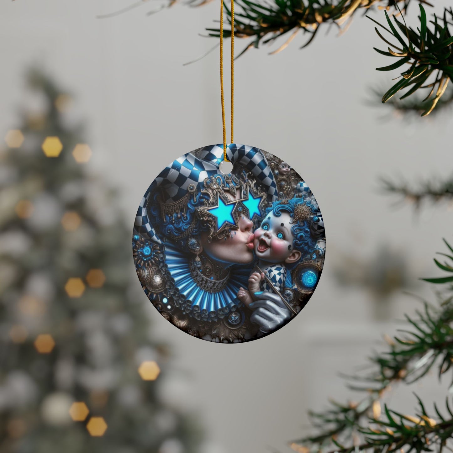Cherubs Collection - CHEERY CHERUB BLUE EYES - Ceramic Ornament