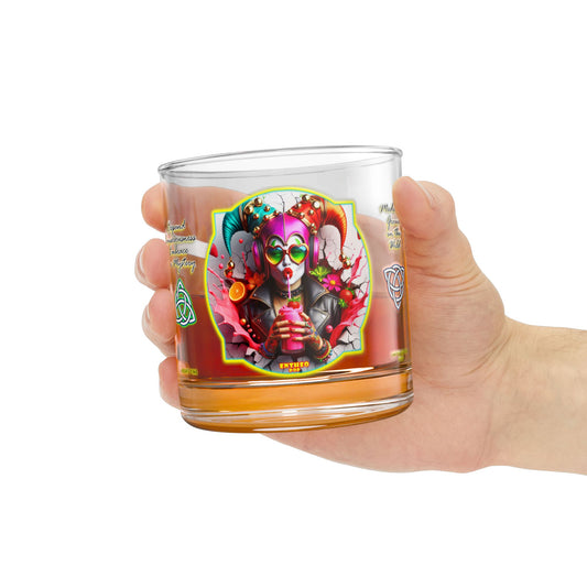 Rocks Glass, 10oz - I HEART PINK - Smoothie Collection - Jesterama