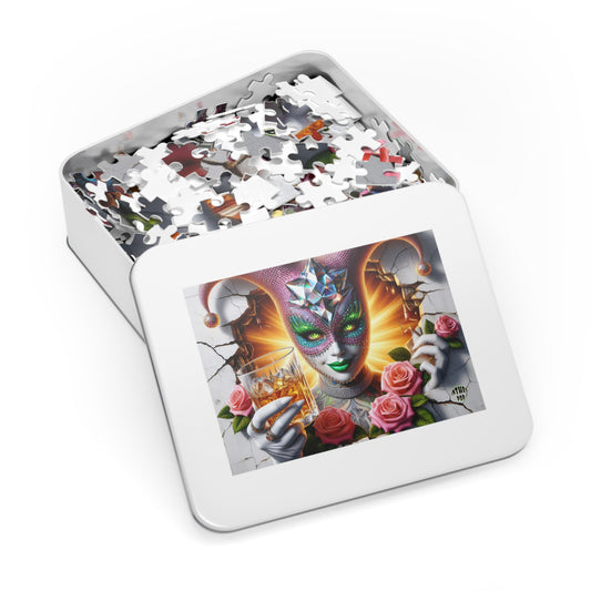 The Cocktail Collection ~ HERE'S CHEERS - Medium 500 piece Jigsaw Puzzle with Metal Tin - 15.5" x 21"