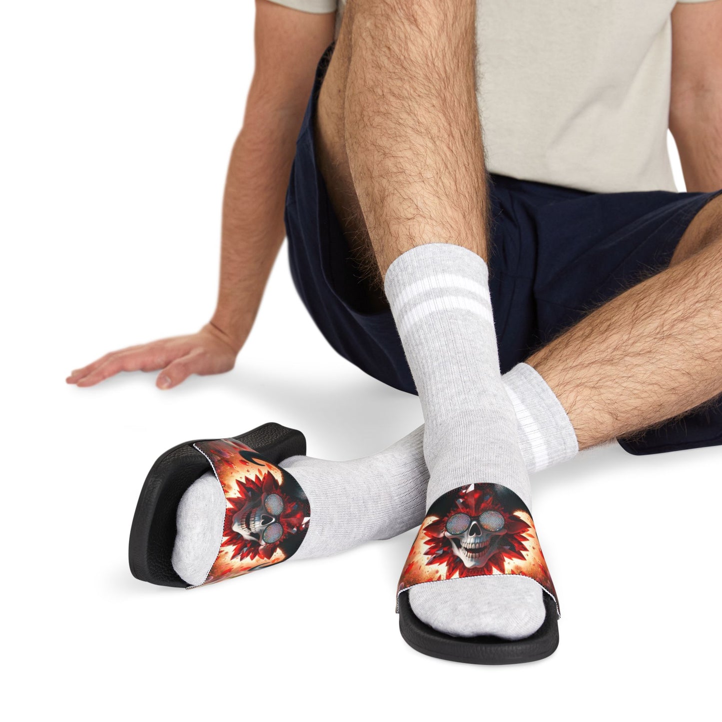 Grinning Collection - HELLFIRE SHINE - Men's Removable-Strap Sandals