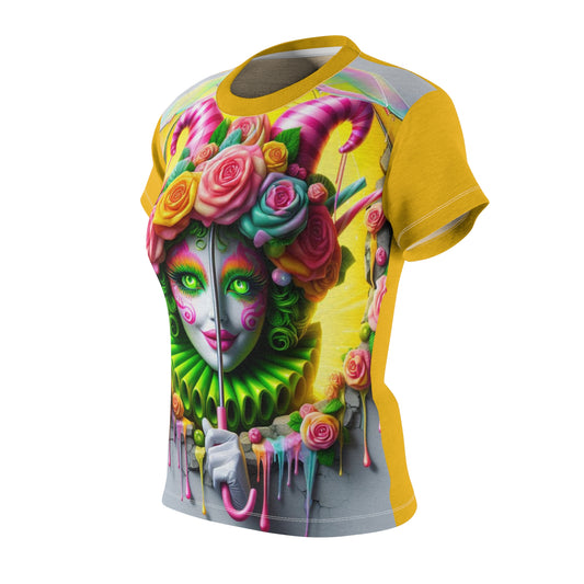 Maribel the Floral Virtuoso - Jester - Comfortable Women's Crew Neck Shirt - GnomePOP
