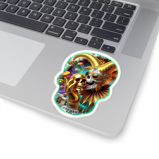 Jester Dia Day Los Muertos Kiss III ~ Jesterama ~ Skull Collection ~ 4" Kiss-Cut Sticker