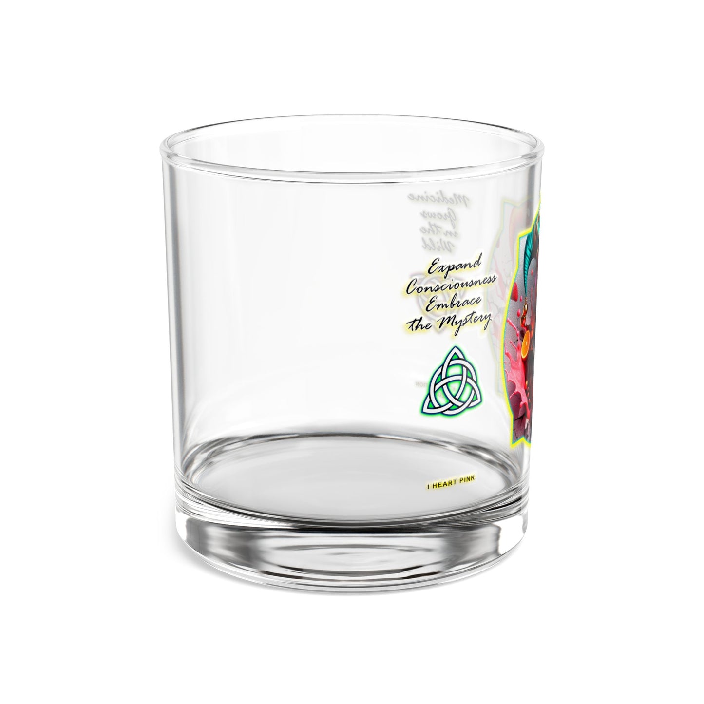 Rocks Glass, 10oz - I HEART PINK - Smoothie Collection - Jesterama