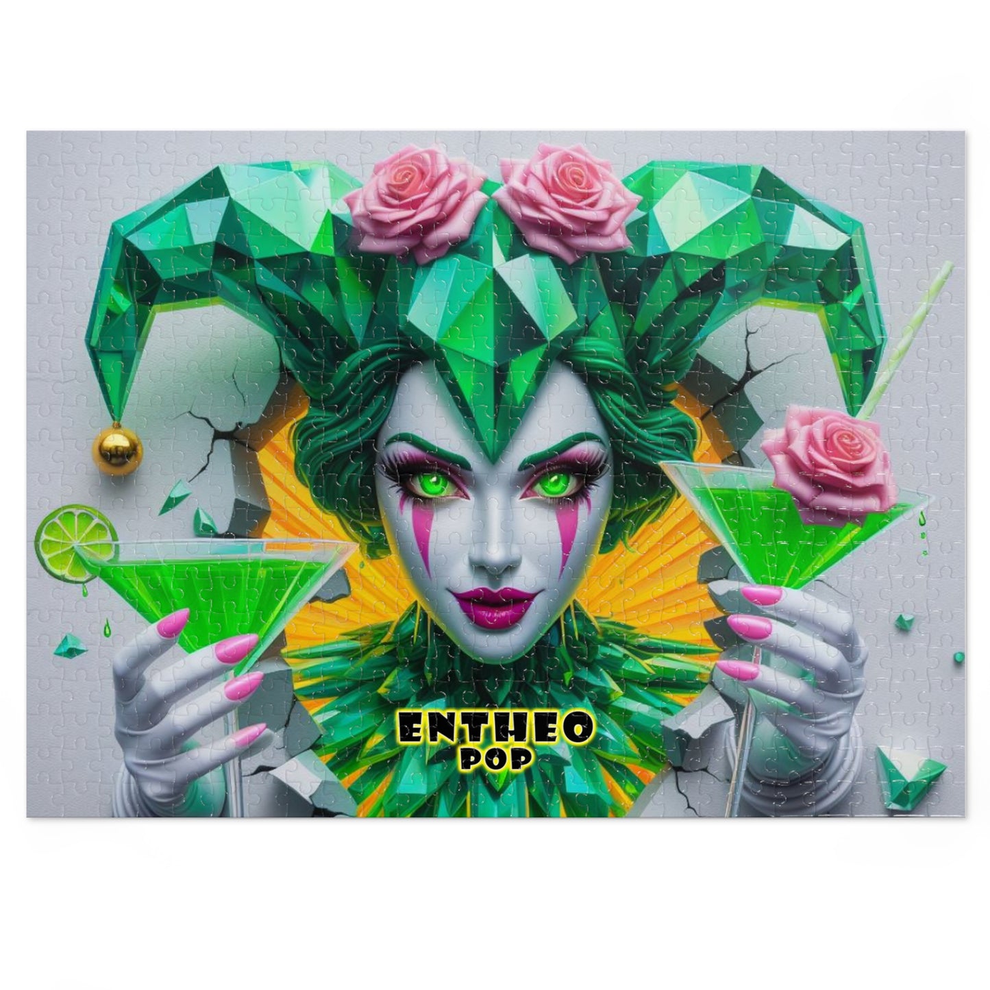 The Cocktail Collection ~ FACETED FABULOUS - Medium 500 piece Jigsaw Puzzle with Metal Tin - 15.5" x 21"