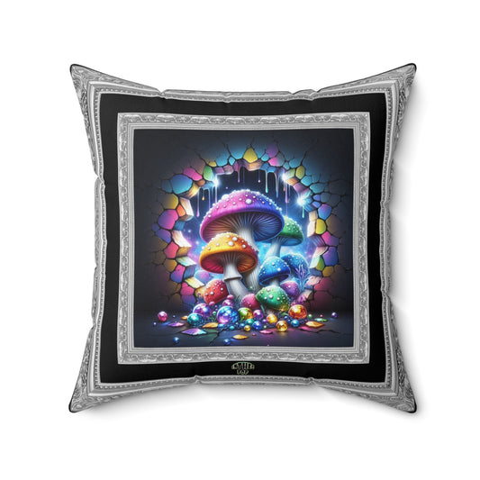 Smoothie Collection ~ STARRY BLUE EYES & ShroomaRooma ~ 20" Square Pillow ~ Gnome POP