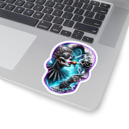 Jester Dia Day Los Muertos Kiss I ~ Jesterama ~ Skull Collection ~ 4" Kiss-Cut Sticker