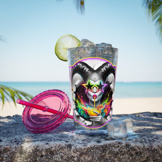 Cocktails Collection ~ ROUGE REVERIE ~ Sunsplash Tumbler with Straw, 16oz