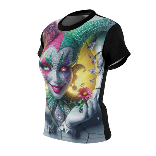 Glinda's Graceful Golden Gleam - Jester - Comfortable Women's Crew Neck Shirt GnomePOP