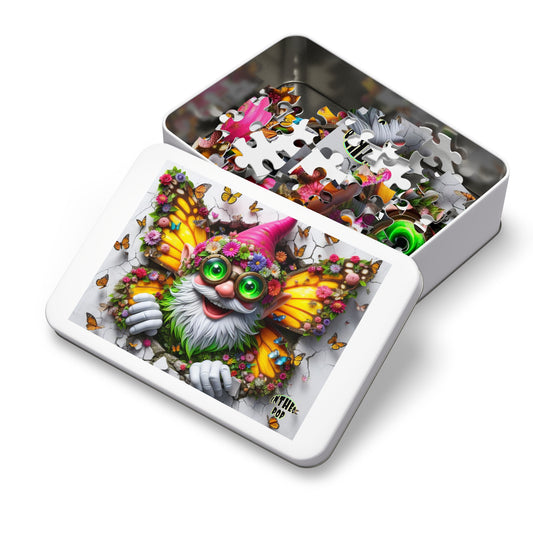 Butterfly Collection ~ LENNY BENNY WINGS - Small 110 piece Jigsaw Puzzle with Metal Tin - 8" x 10"