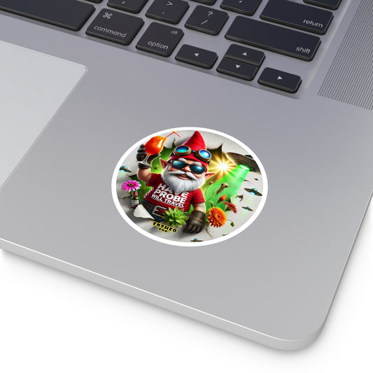 Aliens Collection - TOMMY TIMEZONE - 3" Round Sticker, Indoor\Outdoor - EntheoPOP