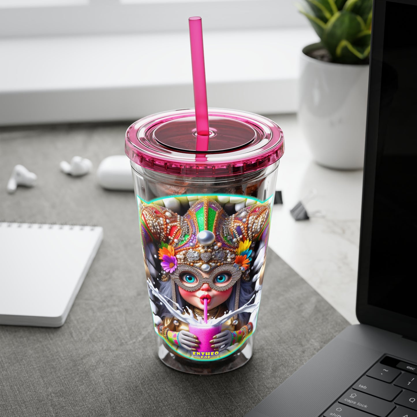 Smoothies Collection ~ SWEETLY SMOOTH ~ Sunsplash Tumbler with Straw, 16oz