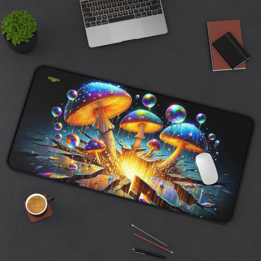 Mycelium Awakening - Jewels of the Threshold Collection - ShroomaRooma Desk Mat