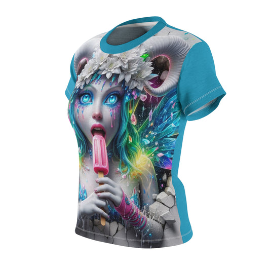 Frozen Pink Pop Faze - Comfortable Women's Crew Neck Shirt ~ GnomePOP