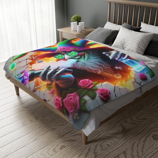 Vapors Collection - ANONOMIST - Velveteen Microfiber Blanket - Large 80" x 60"