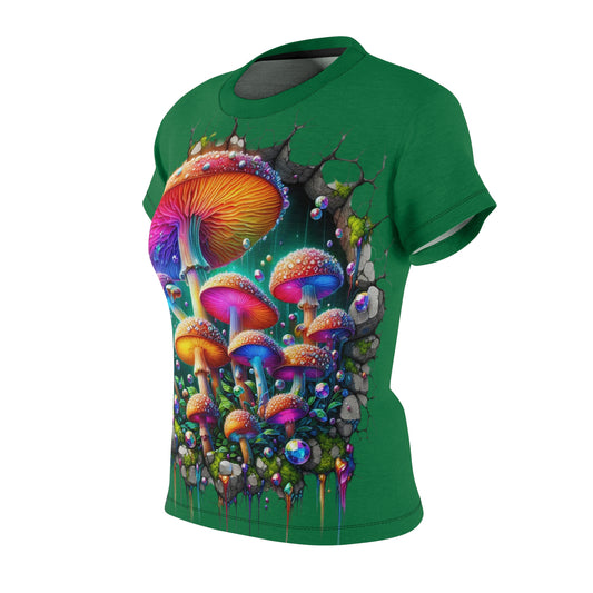 Mycelium Rift - Mushroom - Comfortable Women's Crew Neck Shirt - GnomePOP