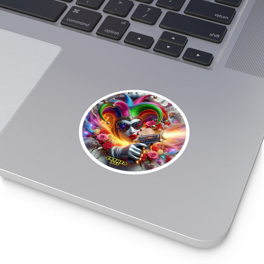Blast Collection - A KISS AT BLAST - 3" Round Sticker, Indoor\Outdoor - EntheoPOP