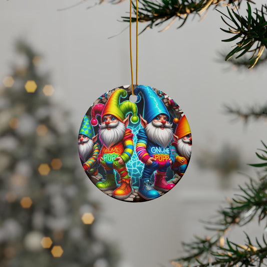GnomePOP Collection - CHAOS & CLOVER - Ceramic Ornament