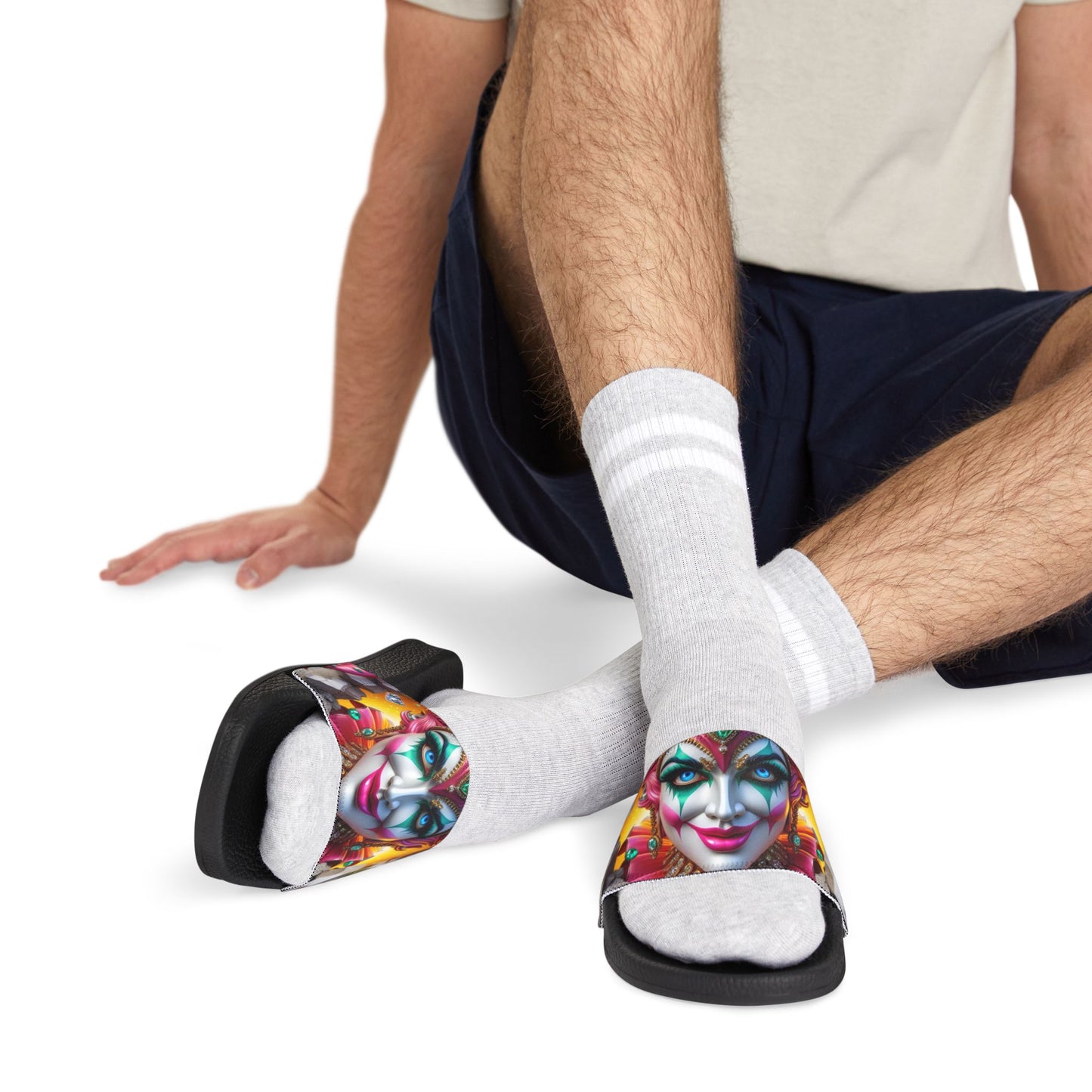 Grinning Collection - BELLA BABY BLUE EYES - Men's Removable-Strap Sandals