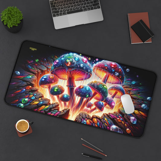 Glowcap Revelation - Jewels of the Threshold Collection - ShroomaRooma Desk Mat