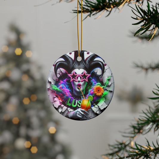Cocktails Collection - LUCY THE LUSTFUL LUSH - Ceramic Ornament