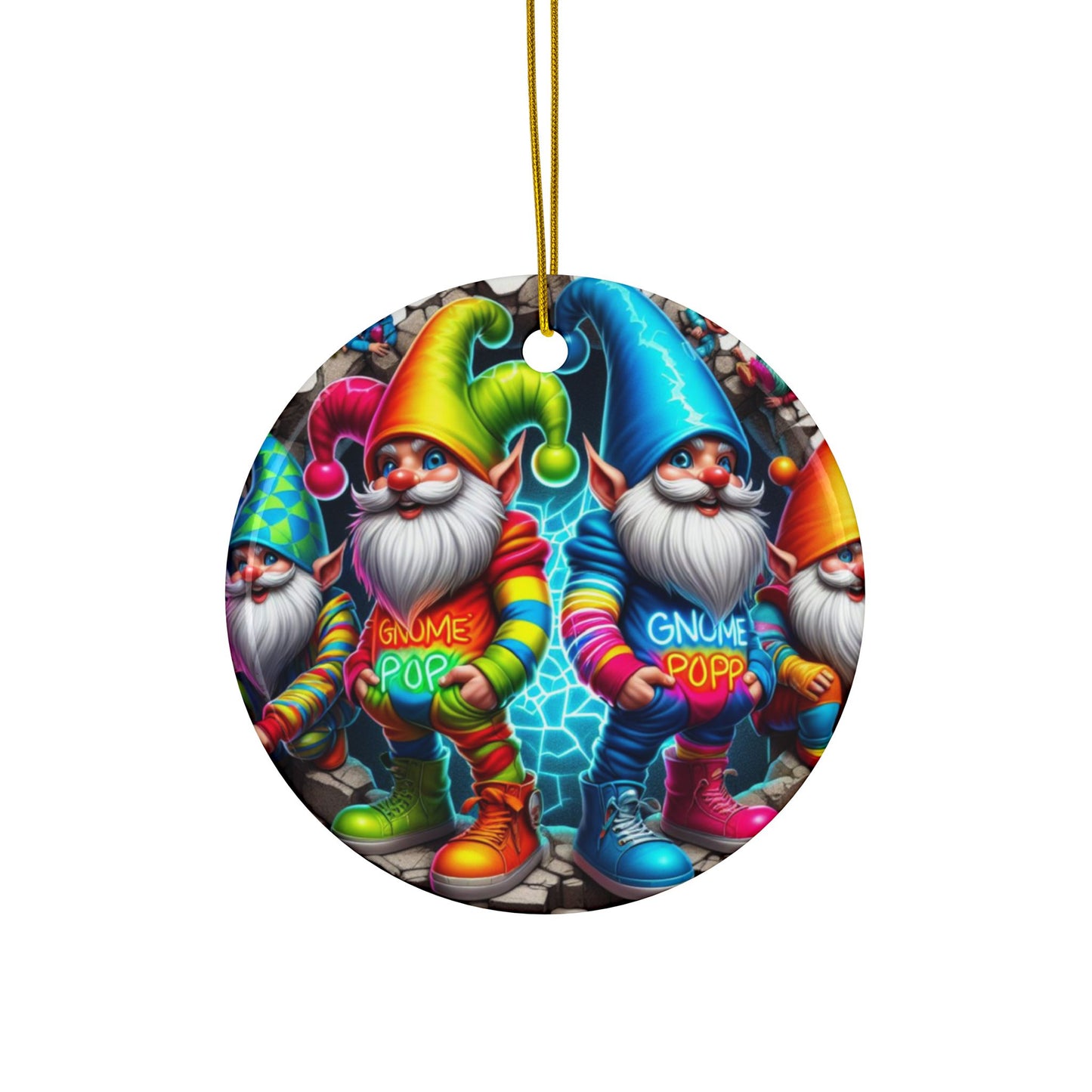 GnomePOP Collection - CHAOS & CLOVER - Ceramic Ornament
