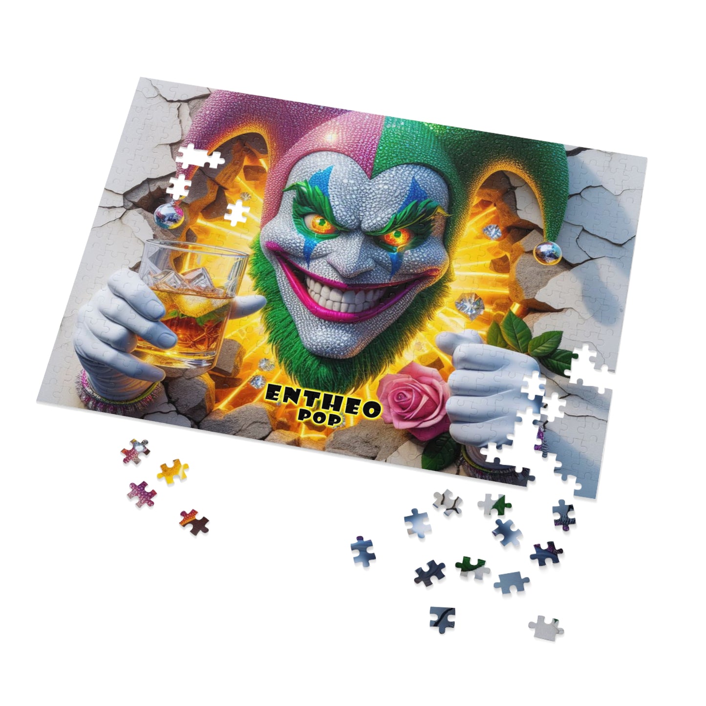 The Cocktail Collection ~ GLAM ROCKS GLIMMER - Medium 500 piece Jigsaw Puzzle with Metal Tin - 15.5" x 21"