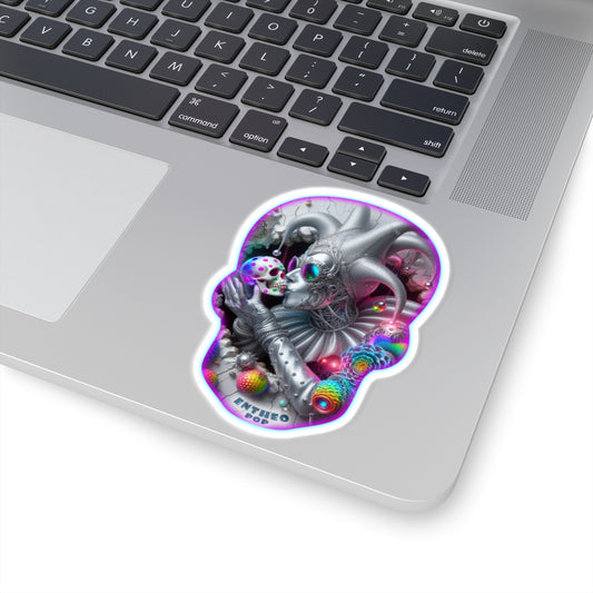 Jester Dia Day Los Muertos Kiss II ~ Jesterama ~ Skull Collection ~ 4" Kiss-Cut Sticker