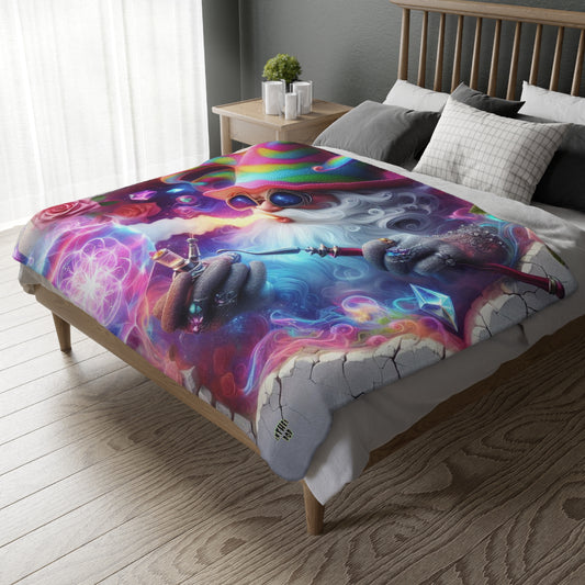 Vapors Collection - SUGAR AND SPICE - Velveteen Microfiber Blanket - Large 80" x 60"