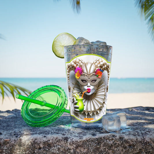 Smoothies Collection ~ SOUL WHITE ~ Sunsplash Tumbler with Straw, 16oz