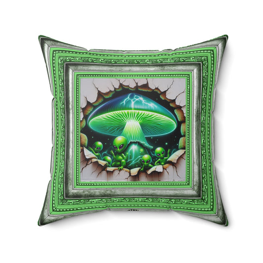 Aliens Collection ~ MICKEY'S MESSAGE & ShroomaRooma ~ 20" Square Pillow ~ Jesterama