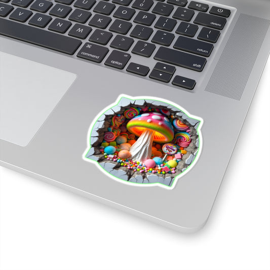 Shroom in the Candy Room ~ GnomePOP Jesters ~ 3" Kiss-Cut Sticker
